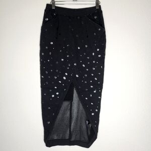 DRIFTER Asymmetrical Polkadot Skirt S